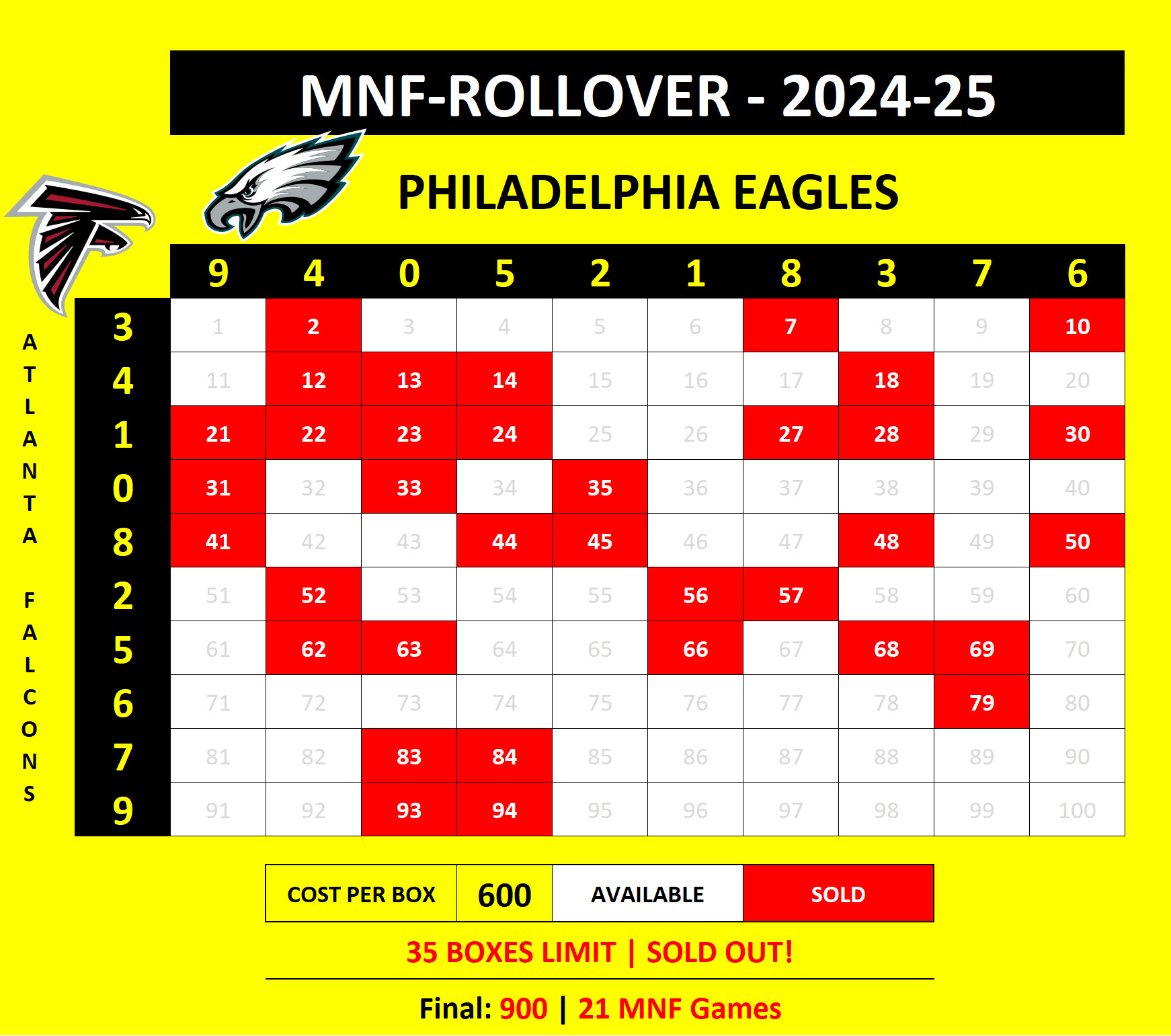MNF-Rollover Falcons at Eagles